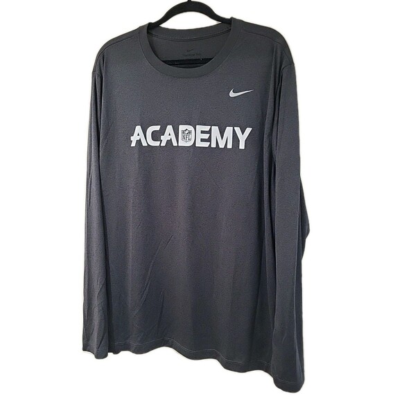 Nike Dri Fit Mens Black Long Sleeve T Shirt Size XXL "NFL Academy" Limited EUC - Picture 1 of 10